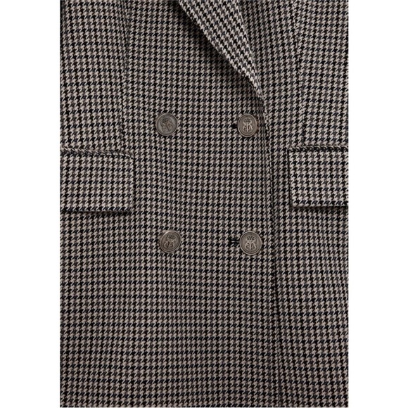 Zara double breasted houndstooth blazer NEW - Picture 3 of 6